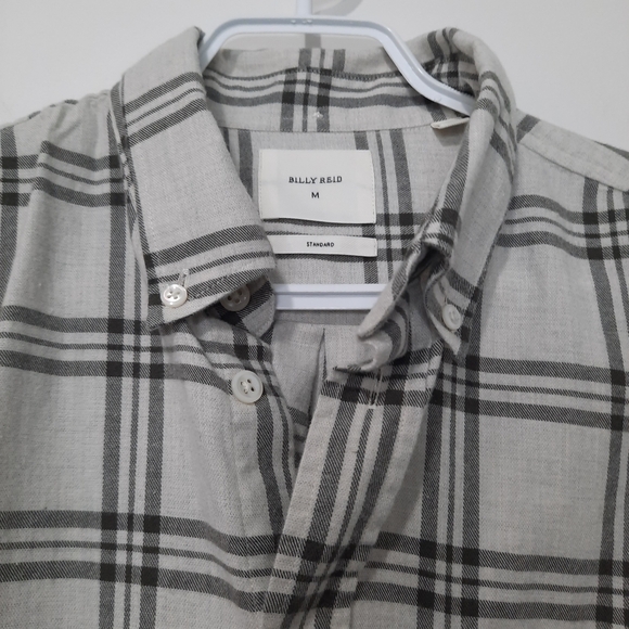 Billy Reid Cotton Plaid Button Down Shirt Long Sleeve Mens Size M Standard Fit - Picture 2 of 14